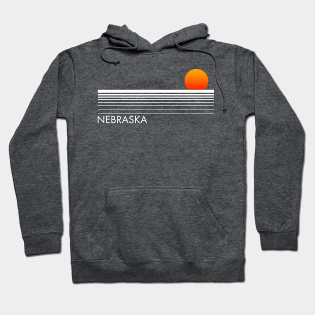 Nebraska Sun and Horizon Hoodie by MalmoDesigns